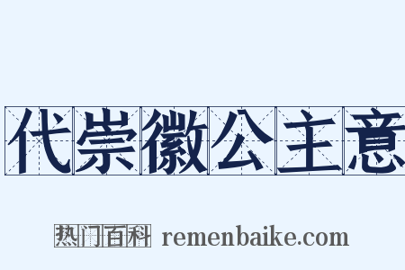 代崇徽公主意是什么意思的图片